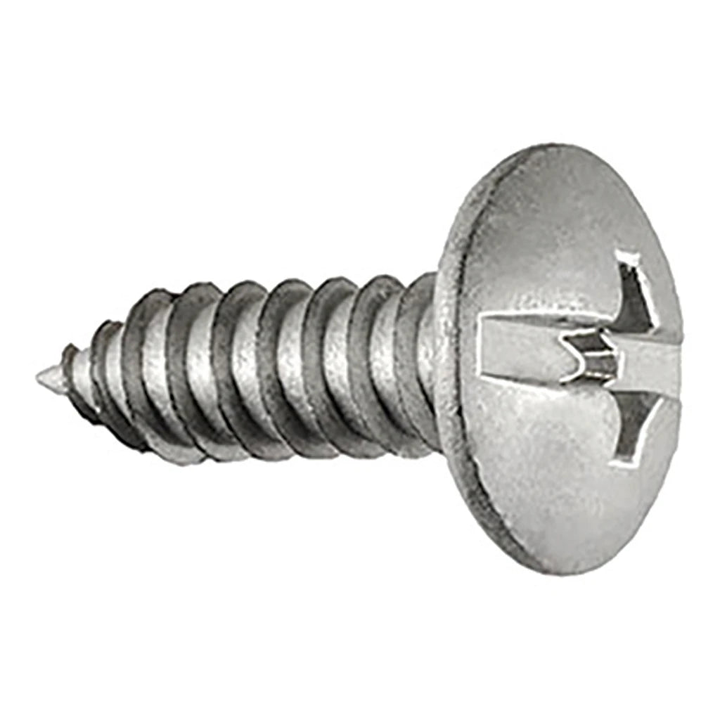Duo drive truss head license plate screw, #14 x 3/4", 100 per box.