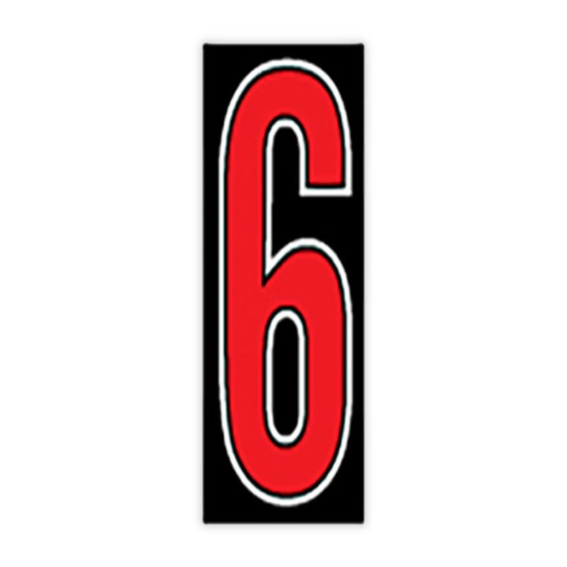 6 Red and Black with pricing numbers.