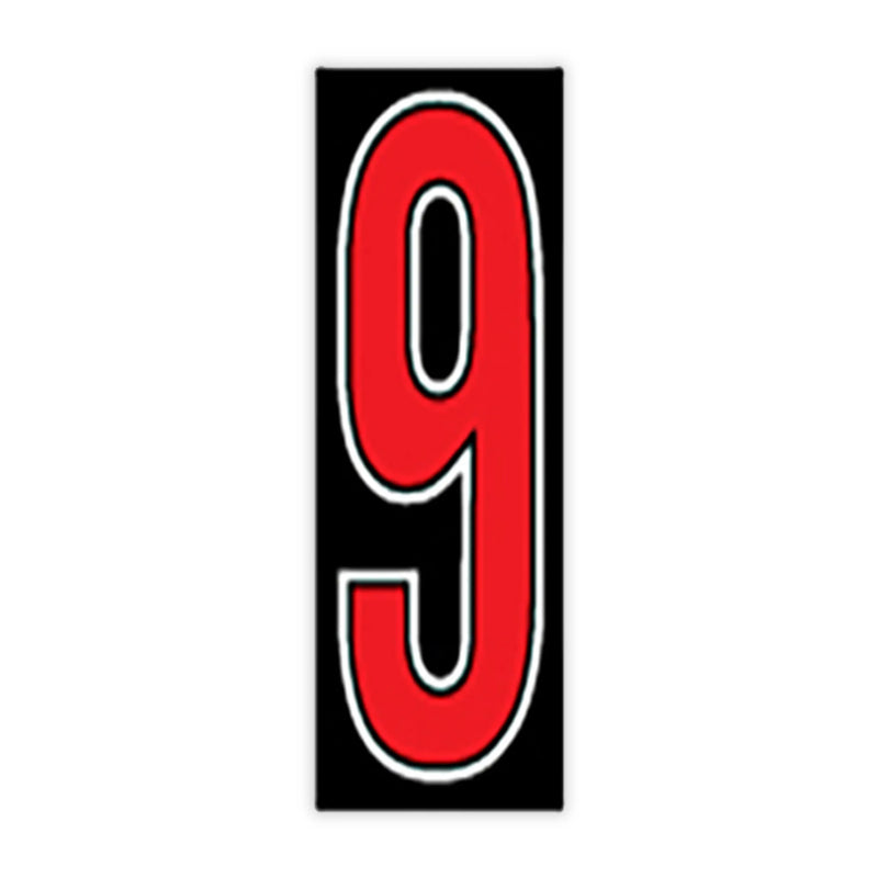 9 Red and Black with pricing numbers.
