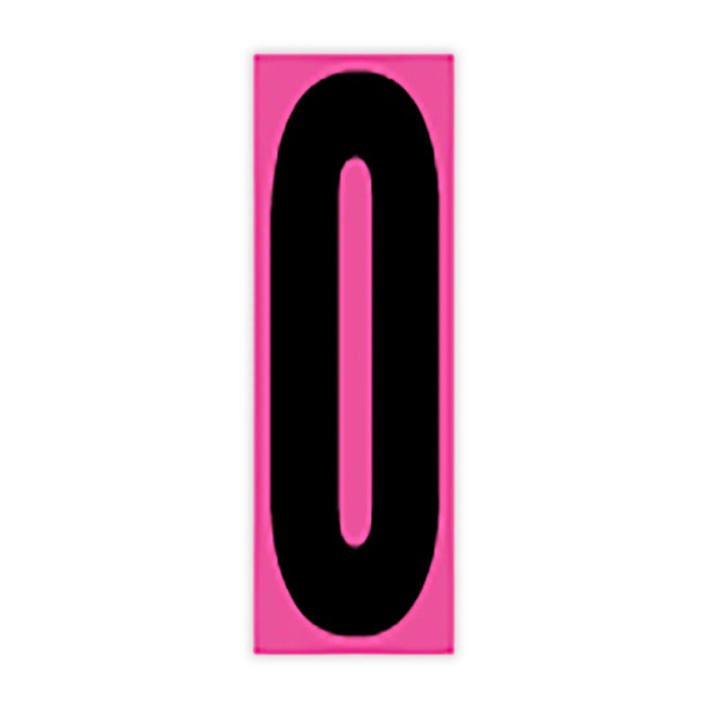 9 1/2" Pink and Black Windshield Number Stickers - Prime Dealer Supply