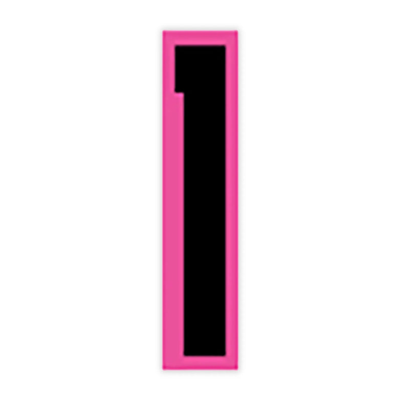 9 1/2" Pink and Black Windshield Number Stickers - Prime Dealer Supply
