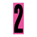 Thumbnail for 9 1/2" Pink and Black Windshield Number Stickers - Prime Dealer Supply