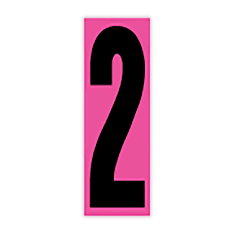 9 1/2" Pink and Black Windshield Number Stickers - Prime Dealer Supply
