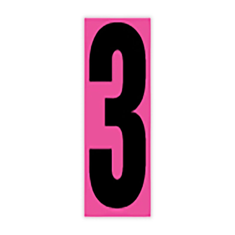 9 1/2" Pink and Black Windshield Number Stickers - Prime Dealer Supply