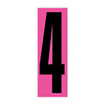 Thumbnail for 9 1/2" Pink and Black Windshield Number Stickers - Prime Dealer Supply