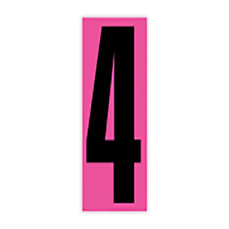 9 1/2" Pink and Black Windshield Number Stickers - Prime Dealer Supply