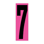 Thumbnail for 9 1/2" Pink and Black Windshield Number Stickers - Prime Dealer Supply