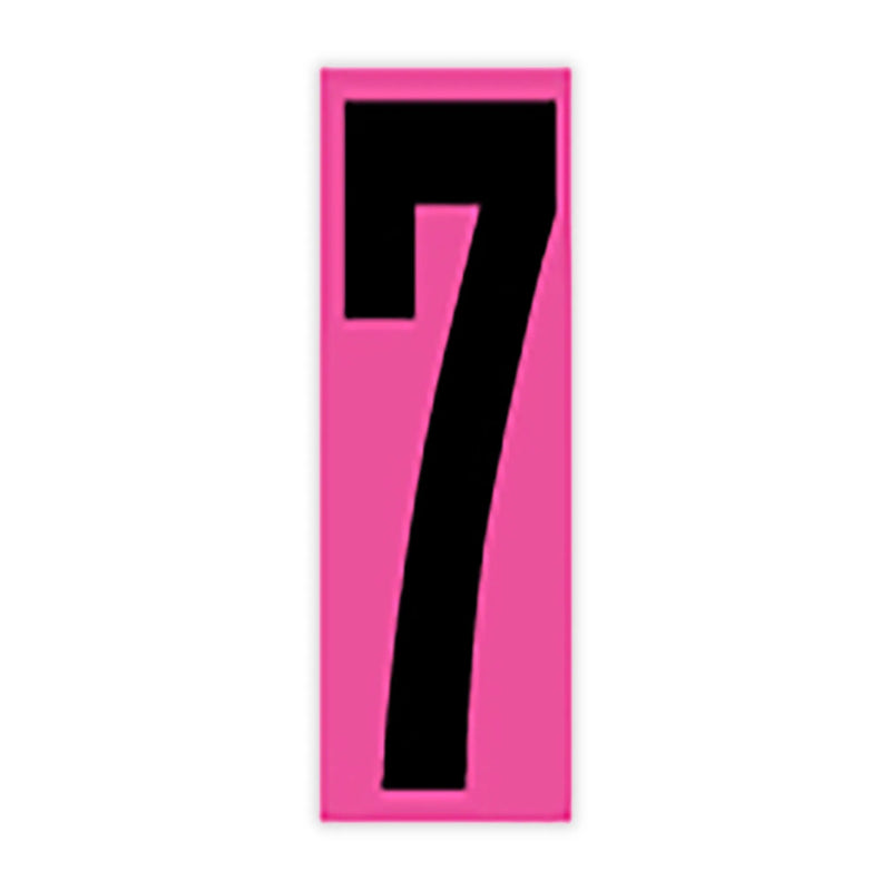 9 1/2" Pink and Black Windshield Number Stickers - Prime Dealer Supply