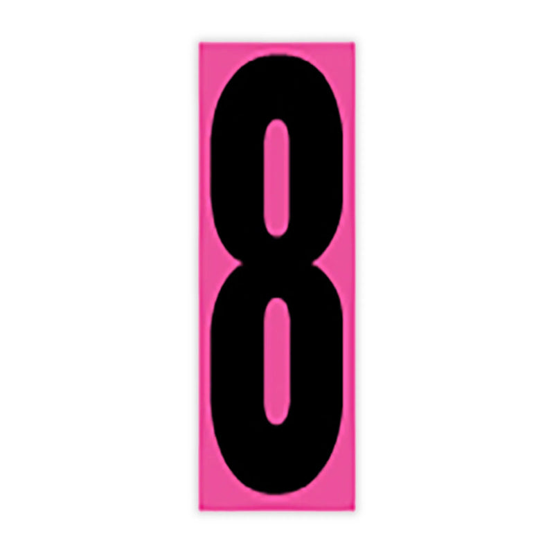 9 1/2" Pink and Black Windshield Number Stickers - Prime Dealer Supply