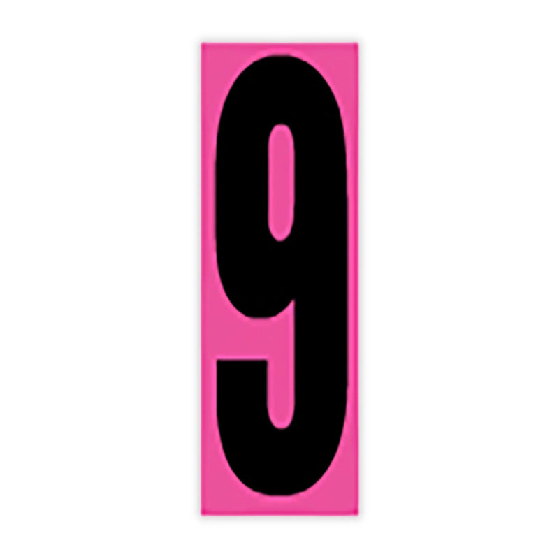 9 1/2" Pink and Black Windshield Number Stickers - Prime Dealer Supply