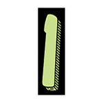 Thumbnail for 7 1/2" Chartreuse and Black Windshield Number 1 Stickers - Prime Dealer Supply