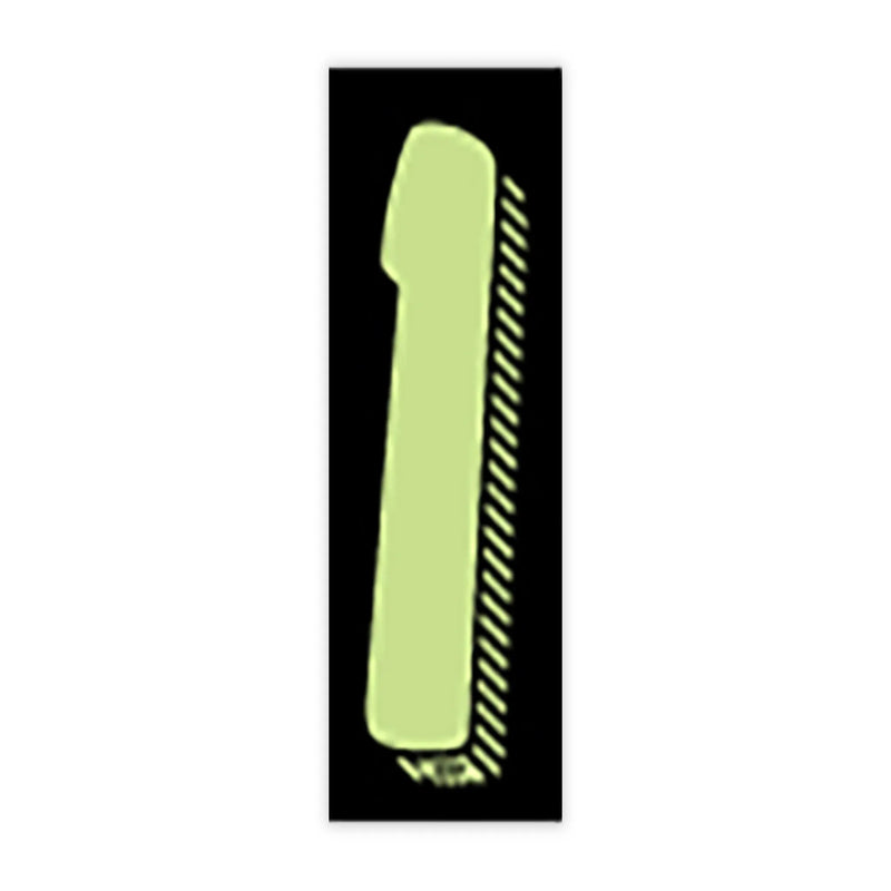 7 1/2" Chartreuse and Black Windshield Number 1 Stickers - Prime Dealer Supply