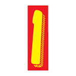 Thumbnail for 7 1/2"   Red And Yellow Windshield Number Stickers - Prime Dealer Supply