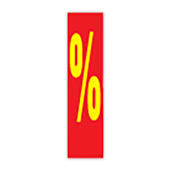 7 1/2"   Red And Yellow Windshield Number Stickers - Prime Dealer Supply