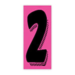 Thumbnail for 7 1/2" Pink and Black Windshield Number Stickers - Prime Dealer Supply