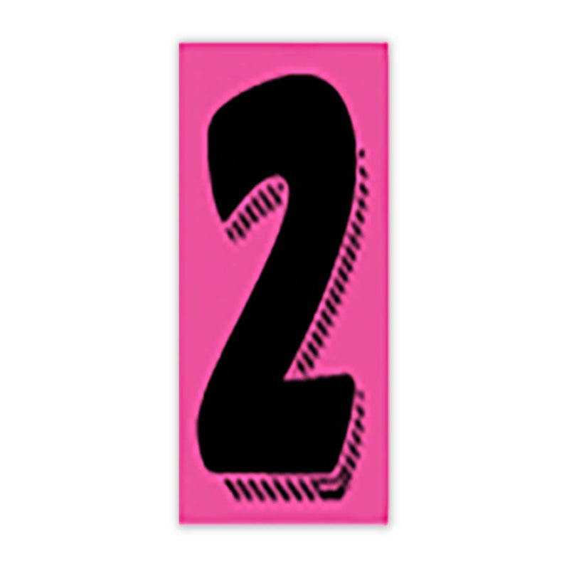 7 1/2" Pink and Black Windshield Number Stickers - Prime Dealer Supply
