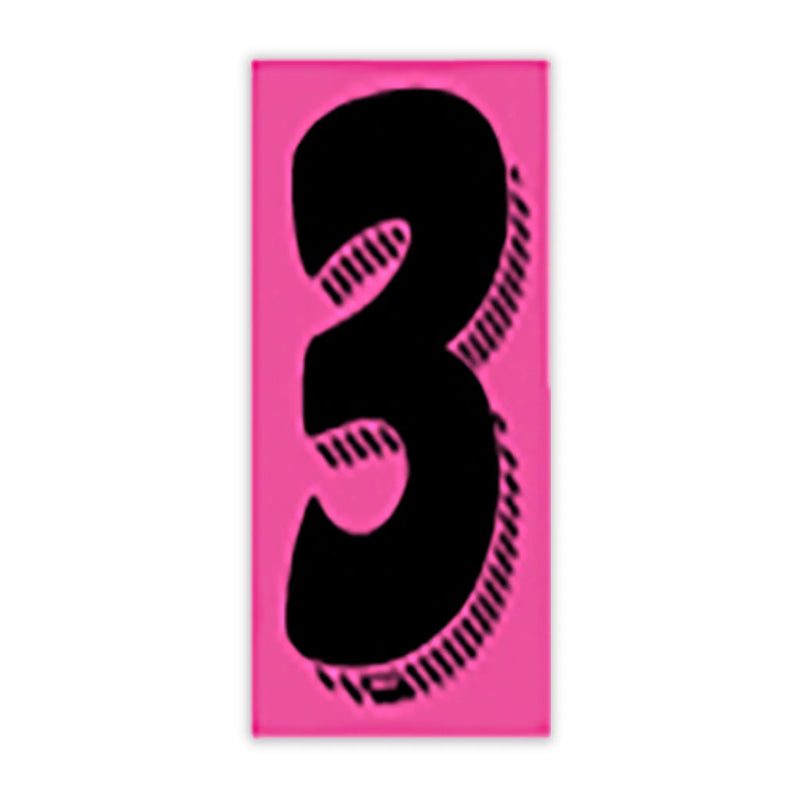 7 1/2" Pink and Black Windshield Number Stickers - Prime Dealer Supply