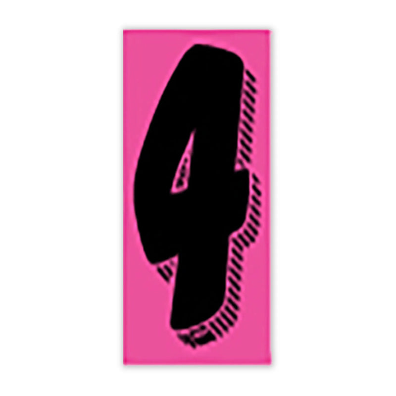 7 1/2" Pink and Black Windshield Number Stickers - Prime Dealer Supply