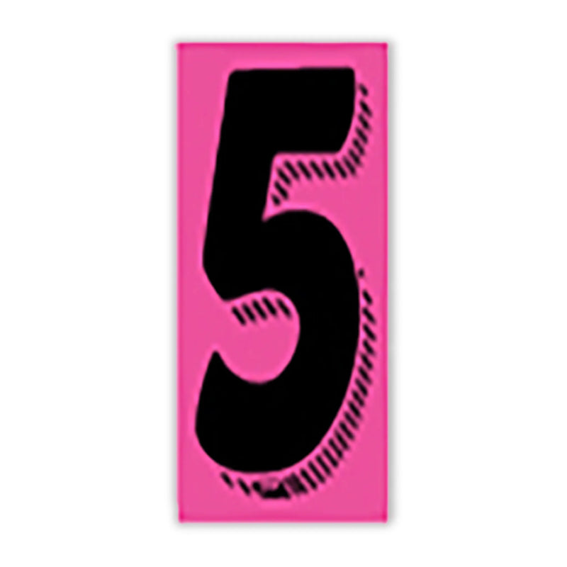 7 1/2" Pink and Black Windshield Number Stickers - Prime Dealer Supply