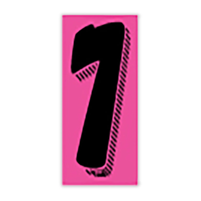 7 1/2" Pink and Black Windshield Number Stickers - Prime Dealer Supply