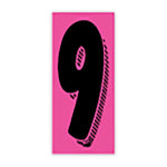 Thumbnail for 7 1/2" Pink and Black Windshield Number Stickers - Prime Dealer Supply