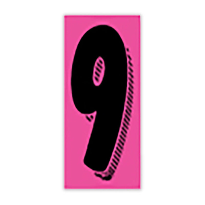 7 1/2" Pink and Black Windshield Number Stickers - Prime Dealer Supply