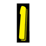 Thumbnail for 7 1/2" Yellow and Black Windshield Number Stickers - Prime Dealer Supply