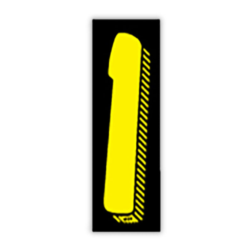 7 1/2" Yellow and Black Windshield Number Stickers - Prime Dealer Supply