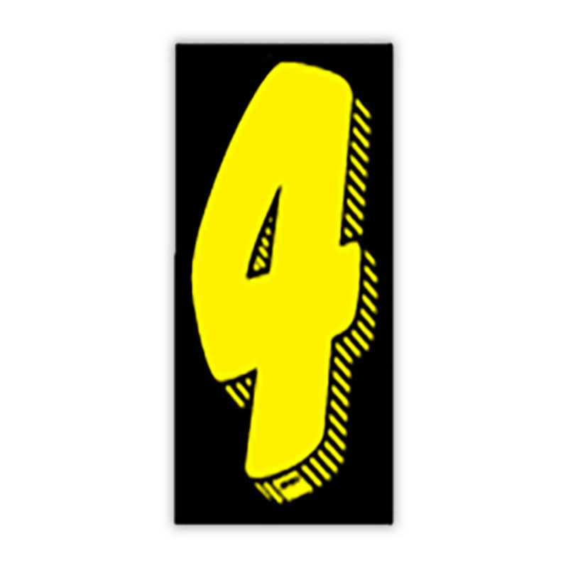 7 1/2" Yellow and Black Windshield Number Stickers - Prime Dealer Supply