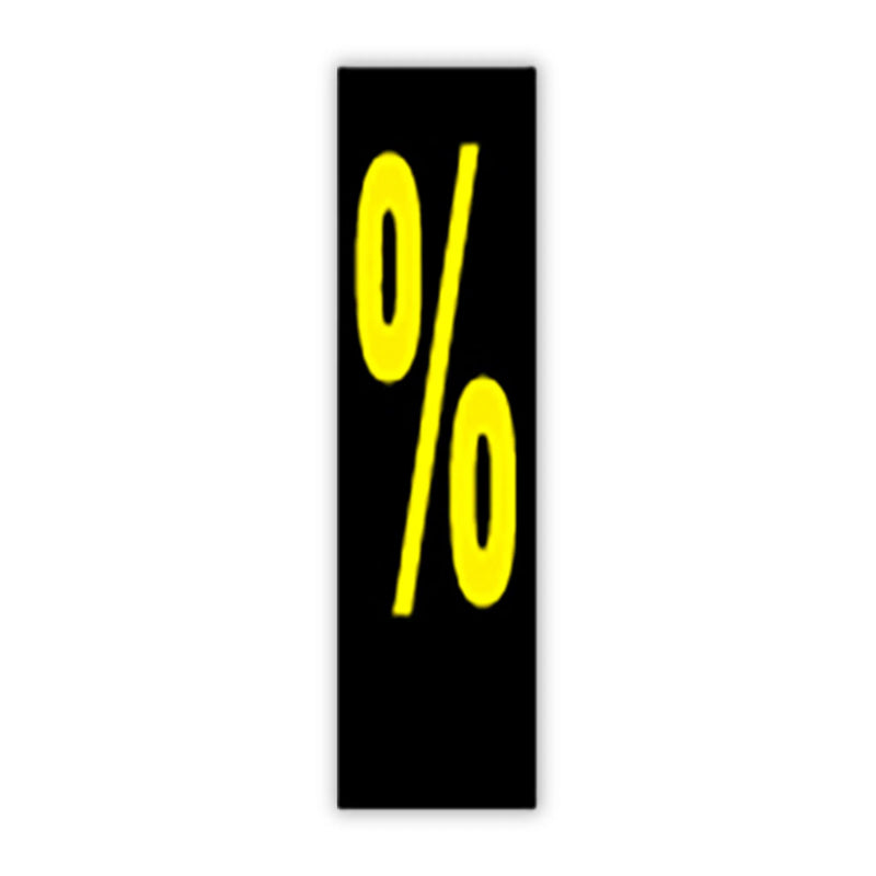 7 1/2" Yellow and Black Windshield Number Stickers - Prime Dealer Supply