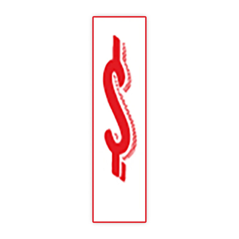 7 1/2"  White and Red Windshield Number Stickers - Prime Dealer Supply