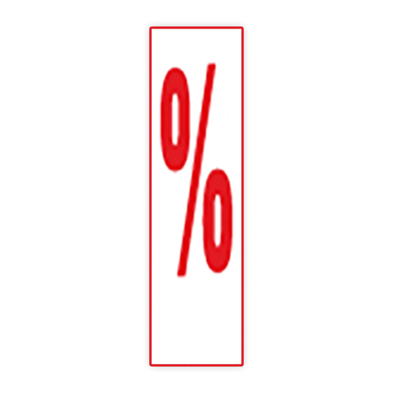 7 1/2"  White and Red Windshield Number Stickers - Prime Dealer Supply