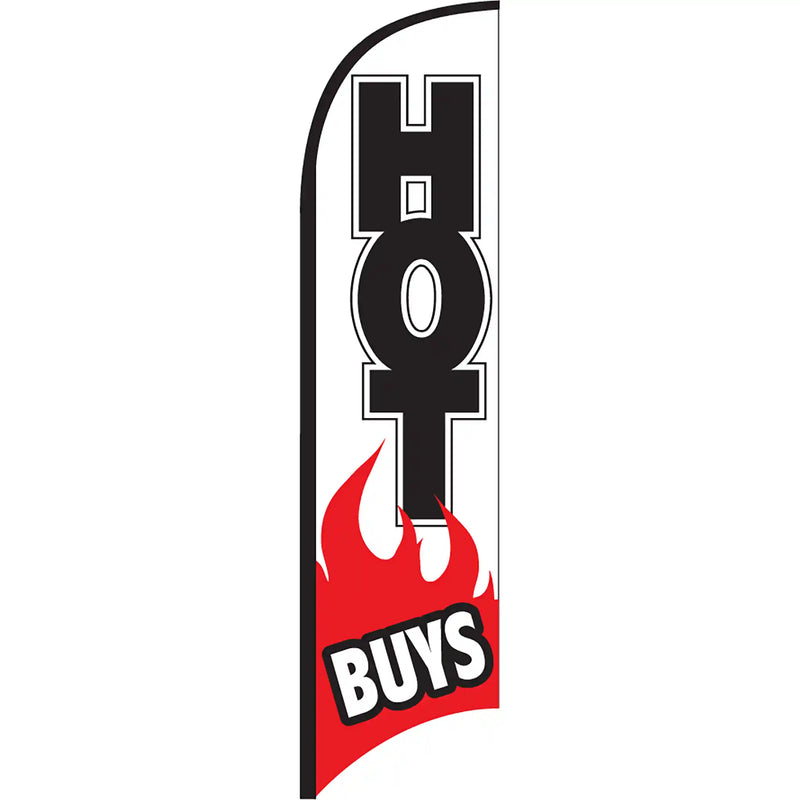 Slogan Feather Flag Kits with Ground Spike - Prime Dealer Supply