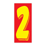 Thumbnail for 11 1/2" Red and Yellow Windshield Number Stickers - Prime Dealer Supply