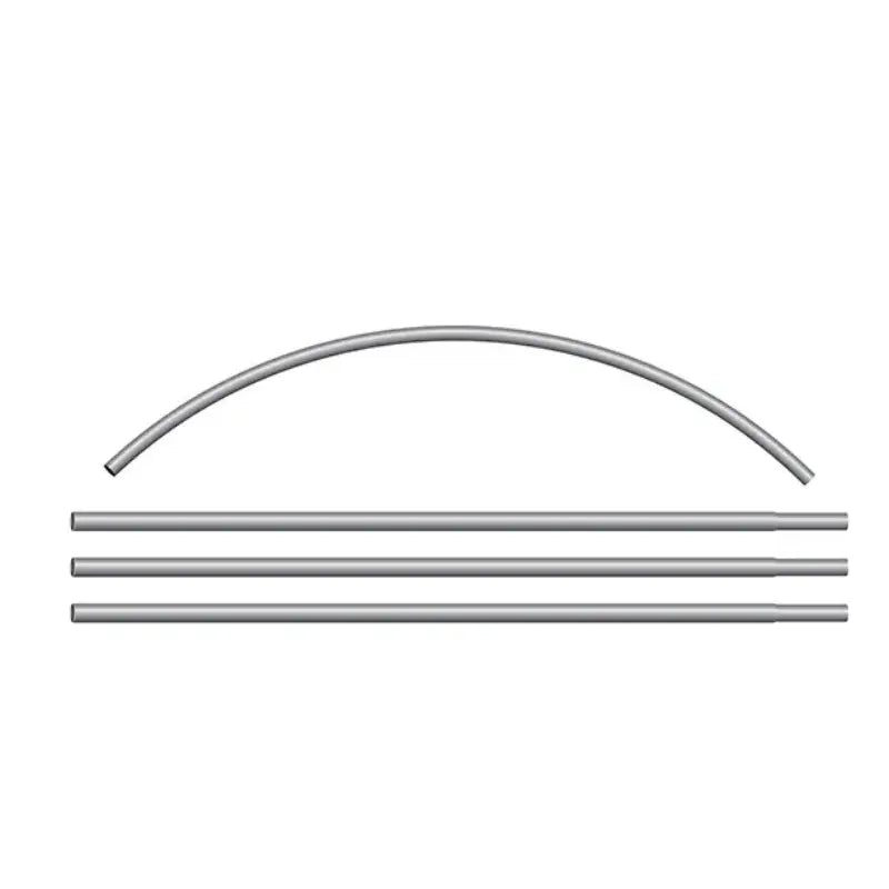 Set of metal pipes on a white background