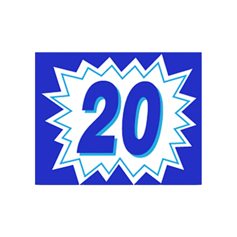 2 Digit Burst Model Year Blue & White Windshield Stickers - Prime Dealer Supply