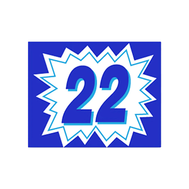 2 Digit Burst Model Year Blue & White Windshield Stickers - Prime Dealer Supply