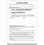 Thumbnail for Professional 2-Part Carbonless Buyers Guides with strong adhesive, ensuring clear vehicle information for dealerships and auctions.