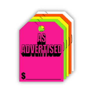 Mirror Hang Tags - As Advertised shown in all 5 colors.
