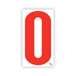 Thumbnail for 5 1/2" White and Red Windshield Number Stickers - Prime Dealer Supply