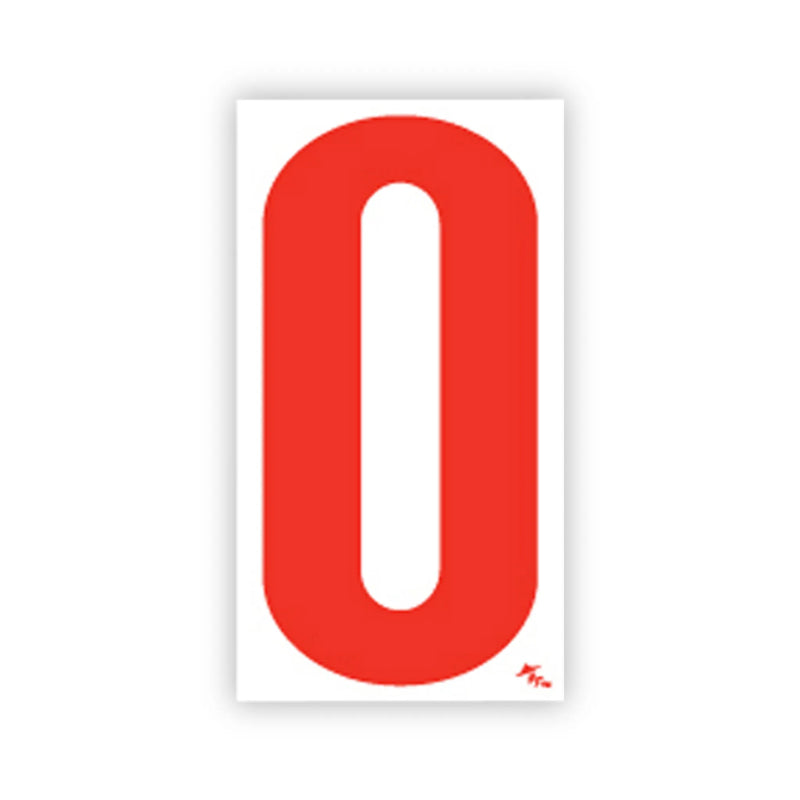5 1/2" White and Red Windshield Number Stickers - Prime Dealer Supply