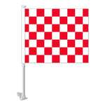 Thumbnail for Double Pane Clip-On Car Window Flags – Checkered (12-Pack)