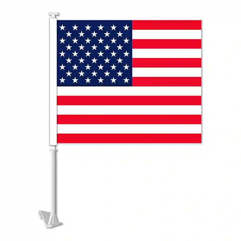 American Flag Clip-on Car Message Window Flags.
