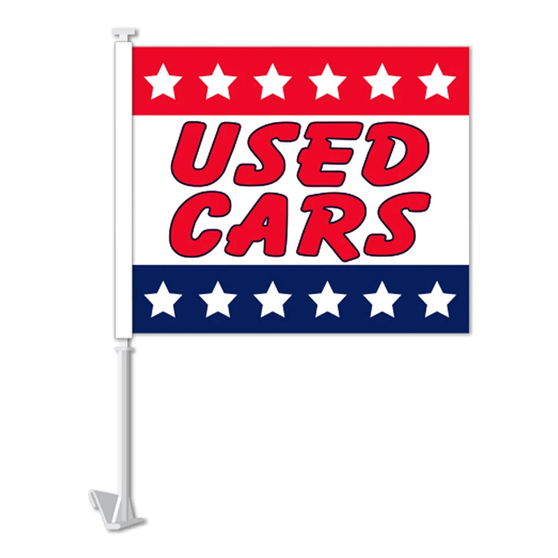 Used Cars Clip-on Car Message Window Flags.
