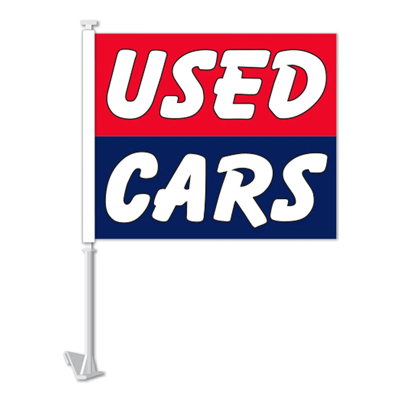 Used Cars Clip-on Car Message Window Flags.