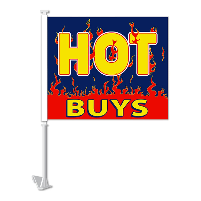 Hot Buys Clip-on Car Message Window Flags.