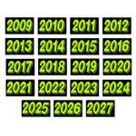 Thumbnail for rectangle 4 digit year windshield stickers 200 through 2027