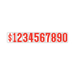 Thumbnail for 5 1/2" White and Red Windshield Number Stickers