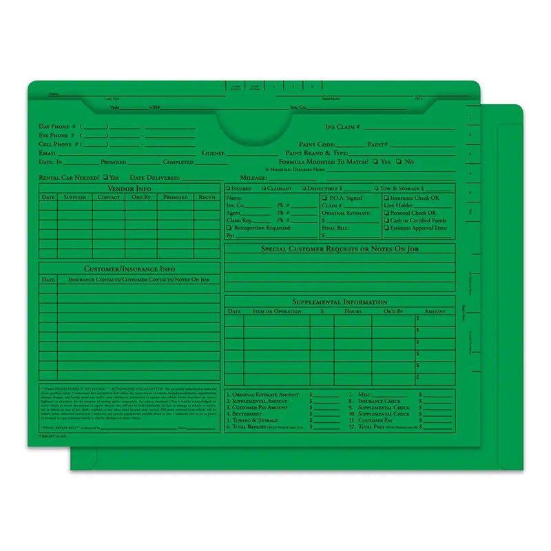 Green Ultra Heavy Duty Body Shop Jackets.