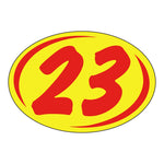 Thumbnail for 2 Digit Model Year Yellow and Red Windshield Oval Stickers